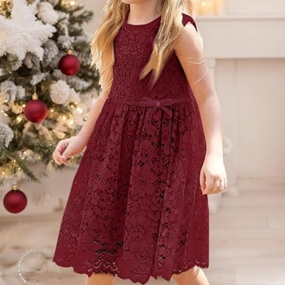 Girls & Toddlers Easter Sleeveless A-Line Lace Party Dress (3-4 years) - Picture 5 of 9